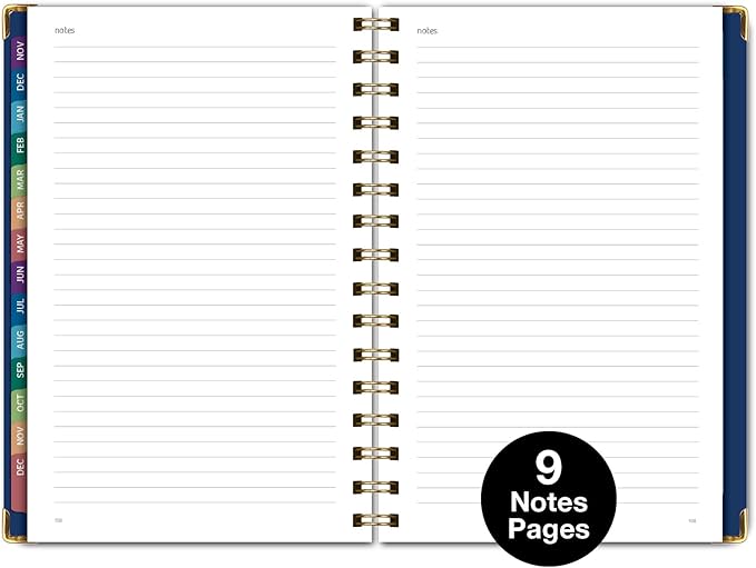 HARDCOVER 2026 Planner, 5.5"x8": 14 Months (November 2025 - December 2026), Daily Weekly Monthly Planner, Yearly Agenda, Bookmark, Pocket Folder and Sticky Note Set (Dragonflies)
