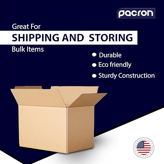 25 Pack Sturdy Cardboard Moving Boxes 18x18x12 – Durable Shipping, Packing, and Medium Storage Boxes for Long-Distance Moves – Versatile Moving Supplies for Packing and Shipping Needs