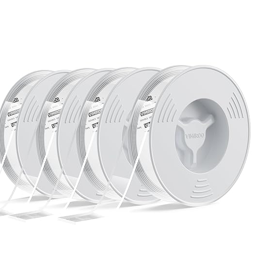 4 Pack Double Sided Tape Heavy Duty, Extra Large16.4FT Nano Double Sided MountingTape, Transparent Strong Removable Adhesive Picture Hanging Strips, Wall Tape Sticky Poster Carpet Decor