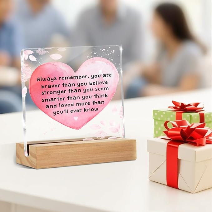 Inspirational Quotes Desk Decor, Thank You Gifts for Women Men Friends, Inspirational Gifts for Coworker Motivational Quote Clear Sign Home Office Desk Decor Christmas Birthday Gift