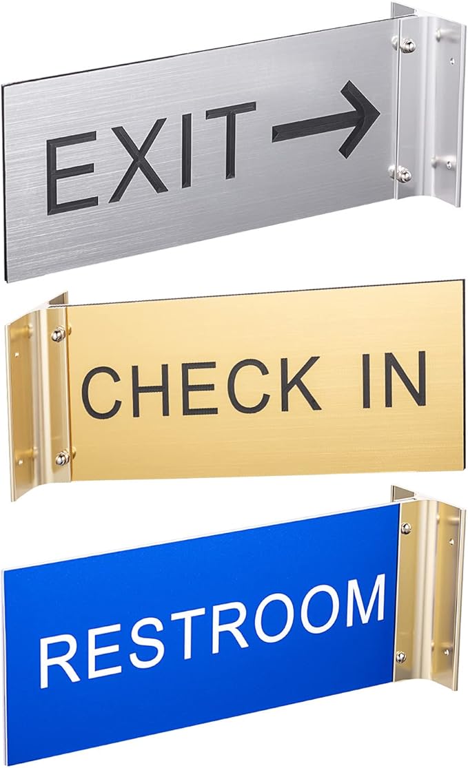 Custom Double-Sided Corridor Sign Personalized Hallway Corridor Sign Door Flag Signs 4" x 10"