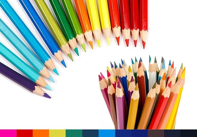 SKKSTATIONERY 50Pcs Colored Pencils,50 Vibrant Colors, Drawing Pencils for Sketch, Arts, Coloring Books, Back to school Christmas Halloween Gifts