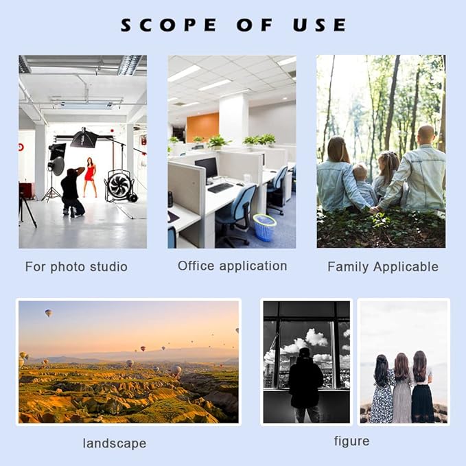 4 Sizes Photo Paper, 200gsm High Glossy White Photographic Paper, Advanced Picture for Inkjet Printer (90 Sheets, 3.5 x 5, 4 x 6, 5 x 7, 8.3 x 11.7 Inch)