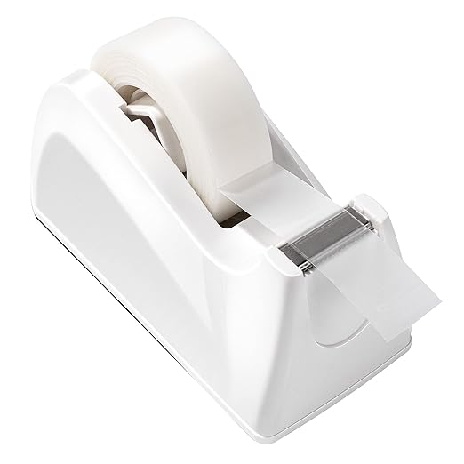 Amazon Basics Tape with Dispenser, 1" Core, Clear, 3/4" x 1300"(36 yds), 16 Count (Pack of 16), 256 Rolls