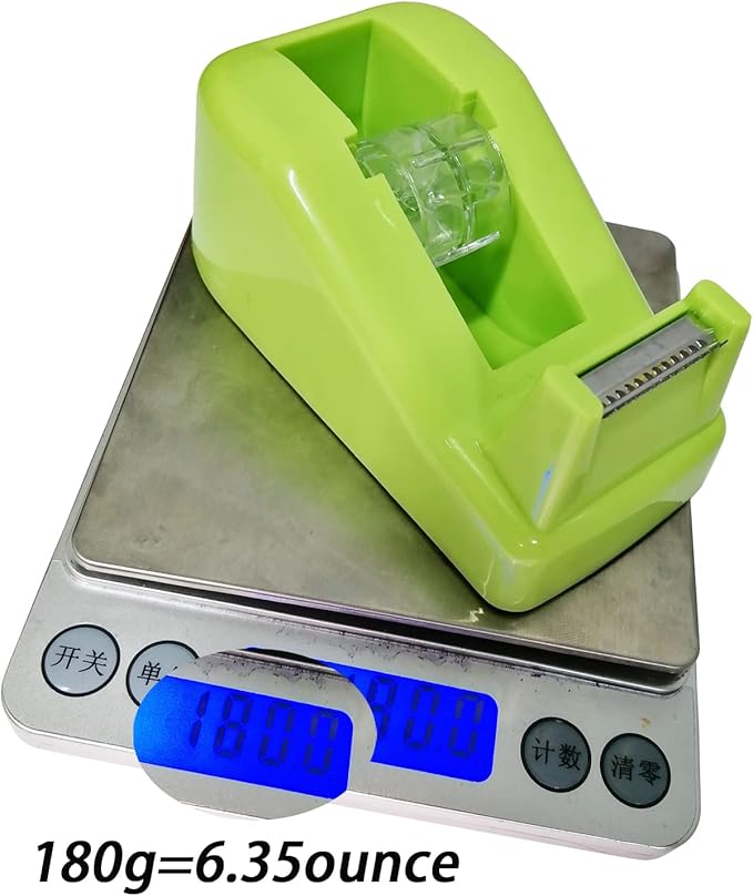 Desktop Tape Dispenser Cute Light Office Tape Dispensers, Nano Pads Fix Base, Green