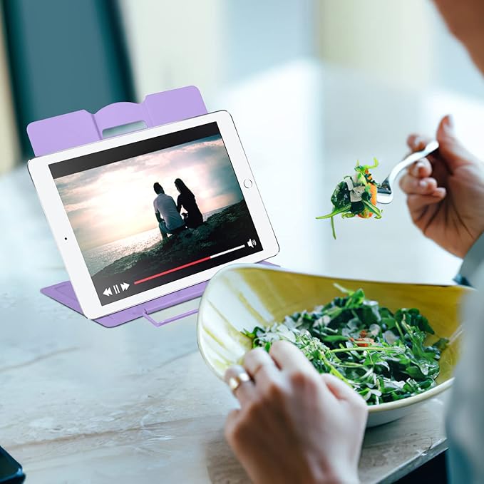 MSDADA Desk Book Stand Metal Reading Rest Book Holder Angle Adjustable Stand Document Holder Portable Sturdy Lightweight Bookstands-Textbooks Tablet Music Books Cook Recipe (Macaron Green)