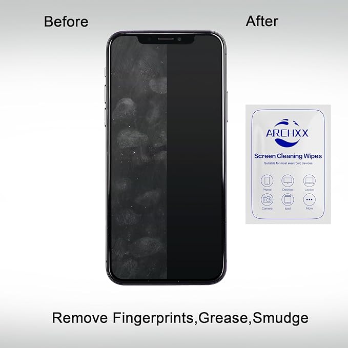 Screen Wipes for Electronics, 120 Count 6"x6" Pre-Moistened Screen Cleaner for Screens, Computer,Laptop,Tablet,Phone,Monitor,Car Screen Cleaner, Lens Wipes Individually Wrapped