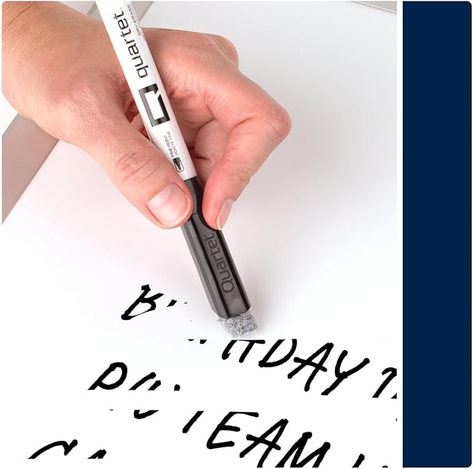 Quartet Dry Erase Markers, Fine Tip White Board Dry Erase Markers with DryGuard Ink Protection, Office Essentials, Black, 36 Pack (Q120Z01-R)