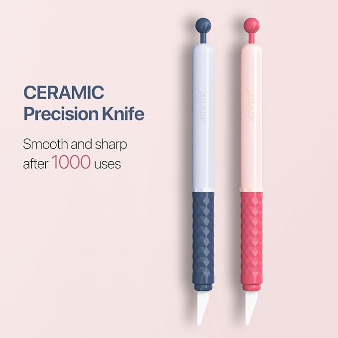 18mm Ceramic Craft Knife, Exacto Knife Blades, Exacto knife blades, Replaceable Blades, Hobby Knife, Safe Precision Cutter for Paper, Vinyl, Cardstock, and DIY Projects