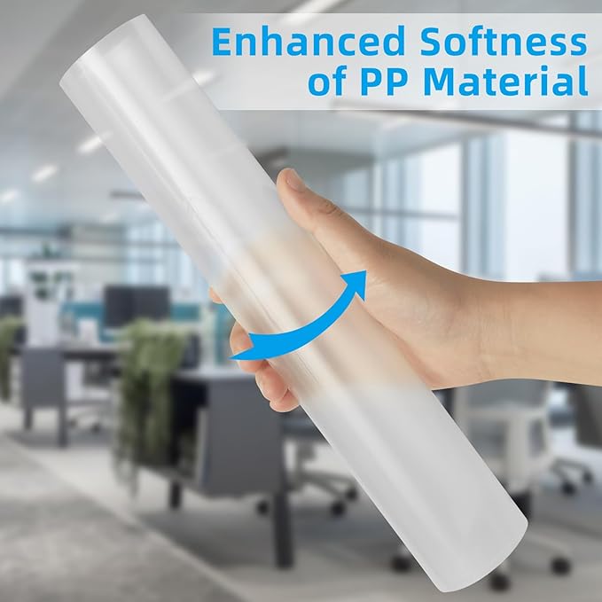 100 Pcs L-Type Plastic Folders for Documents, Clear File Folders Letter Size A4 Paper, Ideal for Home, Office Supplies, College Essentials