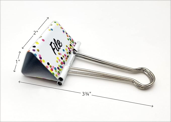 Confetti Classroom Management Large Binder Clips