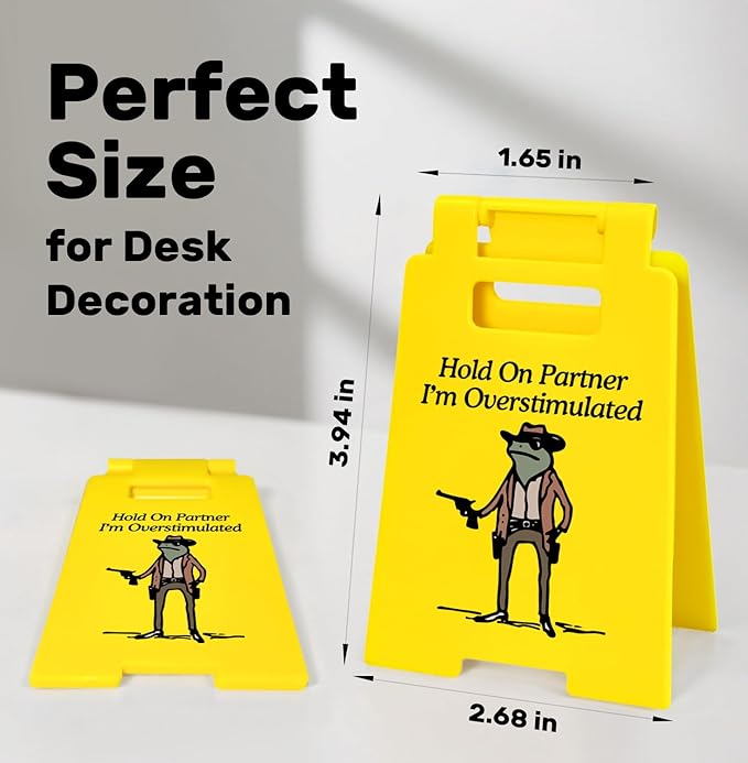 Office Desk Accessories for Work (Hold On Partner I'm Overstimulated)