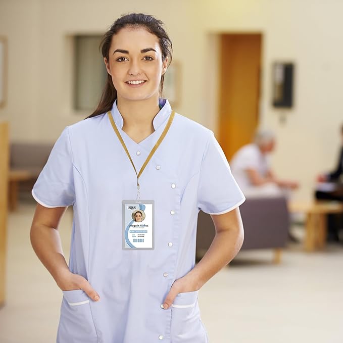 Korty Gold Lanyards Bulk 50 packs Lanyards for ID Badges,Lanyards with Swivel Hook Clips for Name Tag Lanyard ID Holder