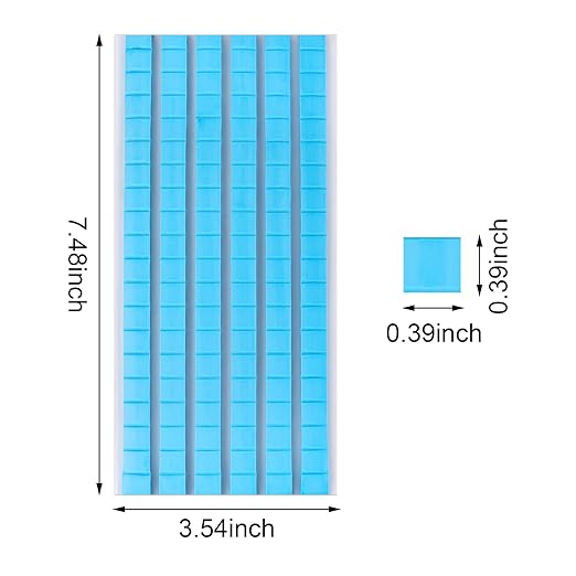 Feosky Adhesive Poster Sticky Tack Putty, Reusable and Removable Adhesive Putty, Mounting Putty for displaying Wall Paintings, Picture, Decoration, Crafts (Blue, Pack of 2)