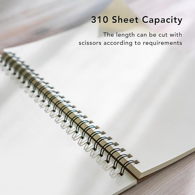 38mm Plastic Spiral Binding Coil, 4:1 Pitch, 310 Sheets Capacity, 360° Rotation, 18 Pcs Set, Suitable for Letter Sized Paper with Versatile Application, for Office Documents,