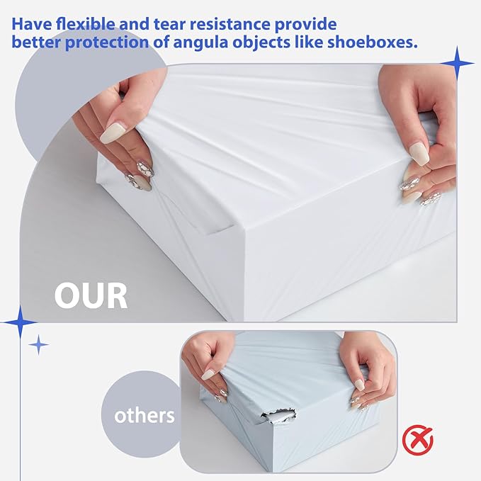 Fuxury 25 Pcs Poly Mailers 17.7 x 22", XL Shipping Bags for Clothing, Strong Adhesive Shipping Mailing Envelopes,Large Self-Sealing Polymailer for Small Business White #10