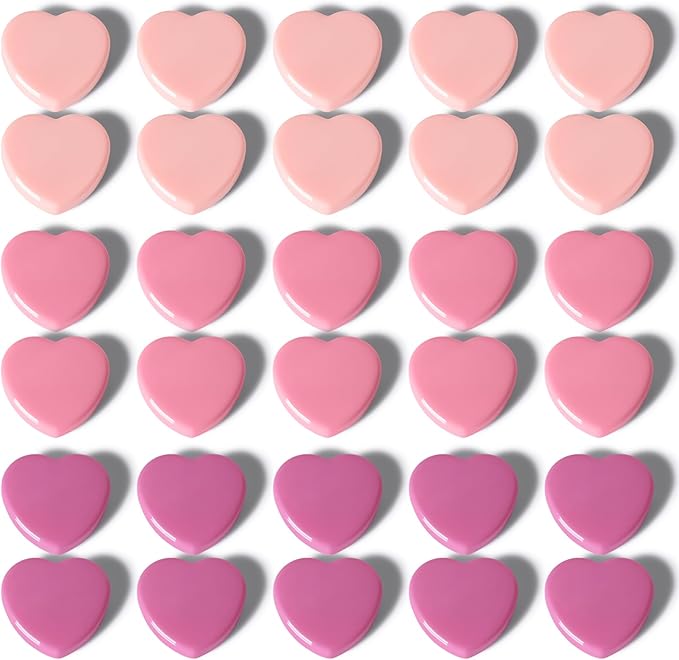 30PCS Heavy Duty Fridge Magnets - Small Cute Refrigerator Magnets for Whiteboard, Lockers & Kitchen, Cute Strong Magnets - Mini Decorative Magnet for Home, School, Office, Crafts, Locker (Pink)