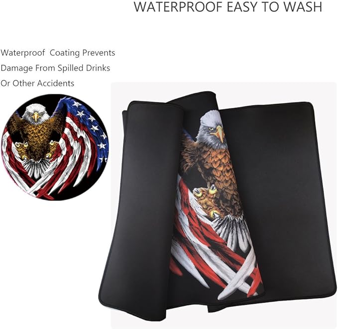 XXL Professional Large Mouse Pad & Computer Game Mouse Mat (35.4x15.7x0.1IN, US Eagle)