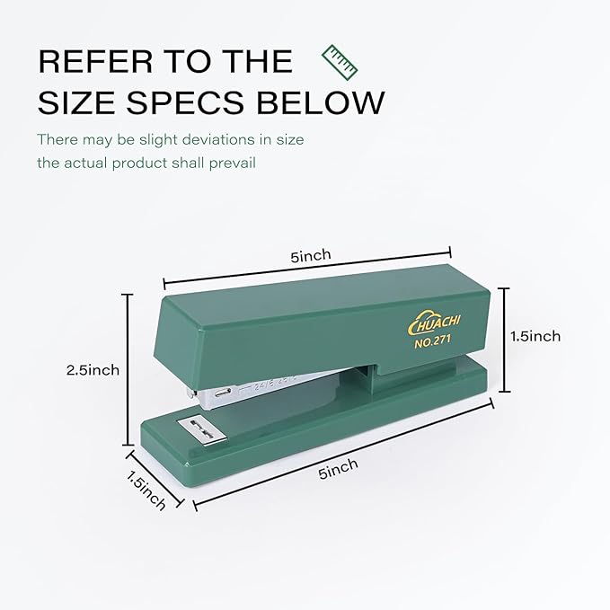 Desktop Stapler 2-Pack, Durable Office Stapler, 25 Sheet Capacity, Includes 1000 Staples for Home and Office Use (2, Powder)