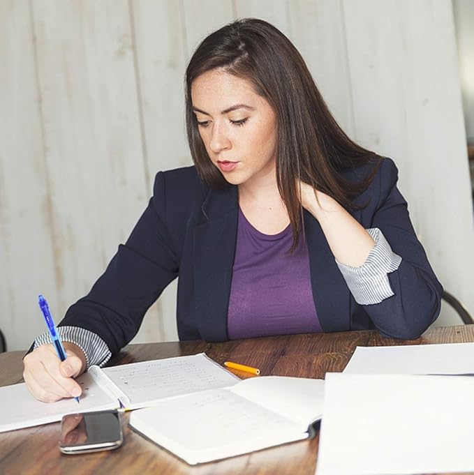 ChicRosa 40 Pack Blue Gel Pens, Retractable Medium Point Gel Ink Pens Smooth Writing for School Office Home, Comfort Grip(20 Pens with 20 Refills) (Blue) (Blue)