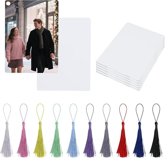 Sublimation Bookmarks Blank Aluminum 10 PCS 2.5x3.5 Inch Metal 1MM Thick Larger for Double-Side Heat Transfer