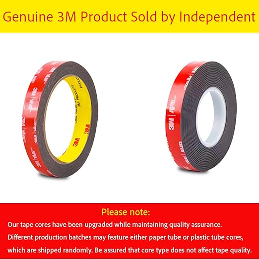 Double Sided Tape Heavy Duty, Waterproof Mounting Foam Tape, 16.5ft Length, 0.98in Width, High Temperature Resistant Adhesive Tape for Car, LED Strip Light, Office Decor, Made of 3M VHB Tape.