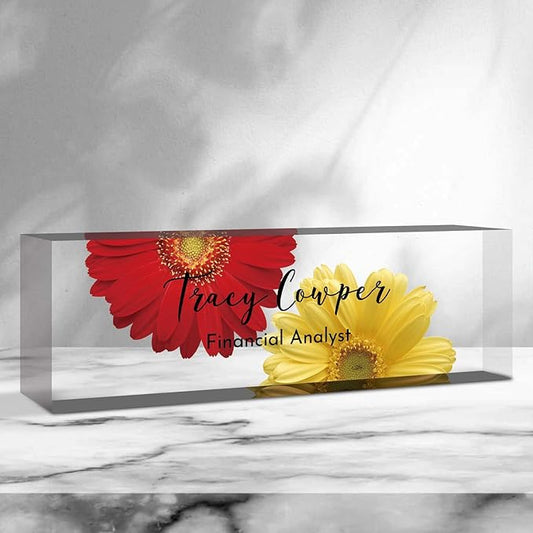 Desk Name Plate Personalized, Custom Name Plate for Desk, Acrylic Desktop Accessories, Office Gift & Decor for Women Men, Teacher Nurse Boss Employee Appreciation Gifts