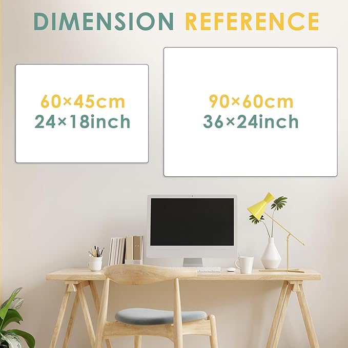 MAKELLO Dry Erase Calendar for Wall, White Board Calendar with Next Month for Office, Family, Kitchen and Bedroom, 24x18 inches