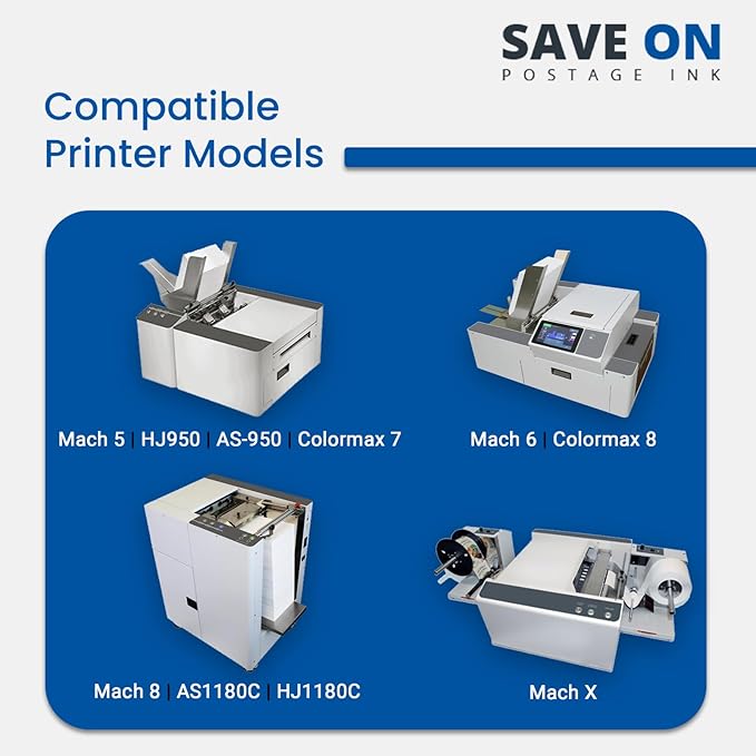 Quadient Memjet M5K250-N Compatible High Capacity Black Printer Ink Tank (500ml) - Printer Ink Cartridge for Mach Series Quadient & Hasler Printers - Replacement Inkjet Printer Ink (2-Pack)