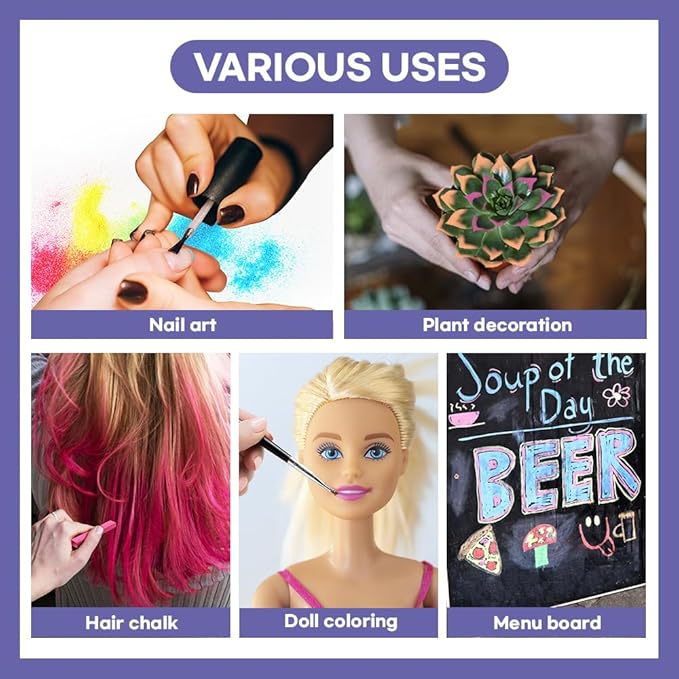 Soft Chalk Pastels Set Art Supplies for Artist, Kids, Adult, 64Colors Plus 2Sticks, Colored Chalk Non Toxic Dry Square Pastel for Painting, Hair Chalk Pastels