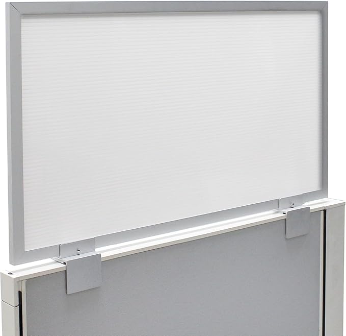 OBEX Privacy Screen & Office Panel Extender for Office Cubicles, Polycarbonate Desk Privacy Panel & Divider for Office Cubicle, 24" x 48", White