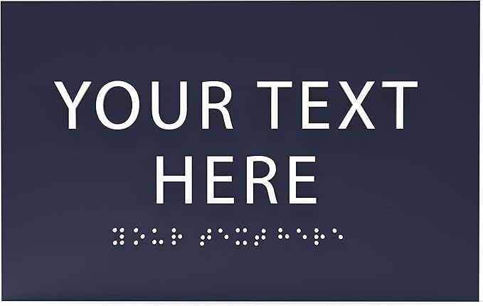 6" X4" Personalized Custom Sign- Tactile Graphics Grade 2 Braille Text | ADA Compliant Wall Mount Plastic Signs For Schools, Offices, Businesses, Apartments & Restaurants