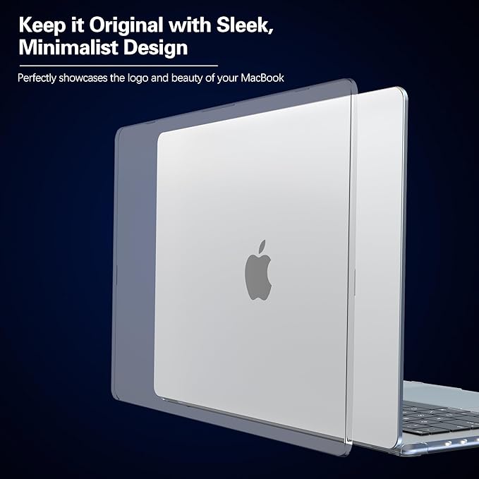 KEROM Crystal Clear Case for MacBook Pro 14 inch 2025-2021 M5 M4 M3 M2 M1 Pro/Max Chip A3434 A3112 A3185 A3401 A2918 A2992 A2779 A2442, Slim Plastic Hard Shell Case & Keyboard Cover, Transparent