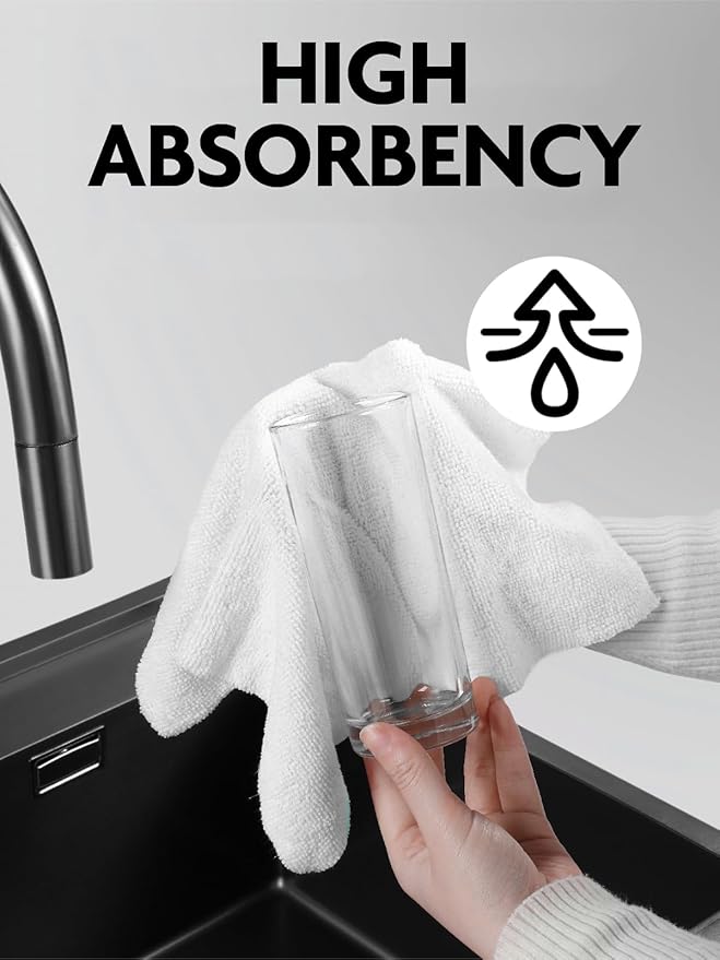 Fantasticlean Microfiber Cleaning Cloth Roll -90 Pack, Tear Away Microfiber Towels, 12" x 12", Reusable, Washable, Scratch Free, Ultra Absorbent Dish Rags for Car, Home, Garage or Shop (White)