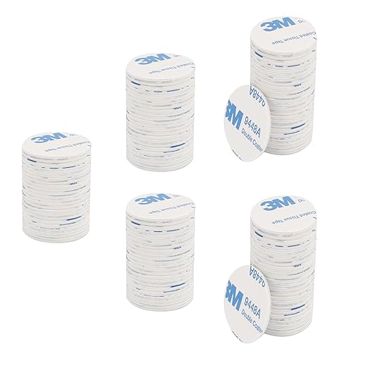 100Pieces 3m Double Sided Foam Tape Round Strong Pad,25 × 25mm Heavy Duty Mounting Tape,Idea for Photo Album Walls, Hooks, Small Mirrors, Office Decor.