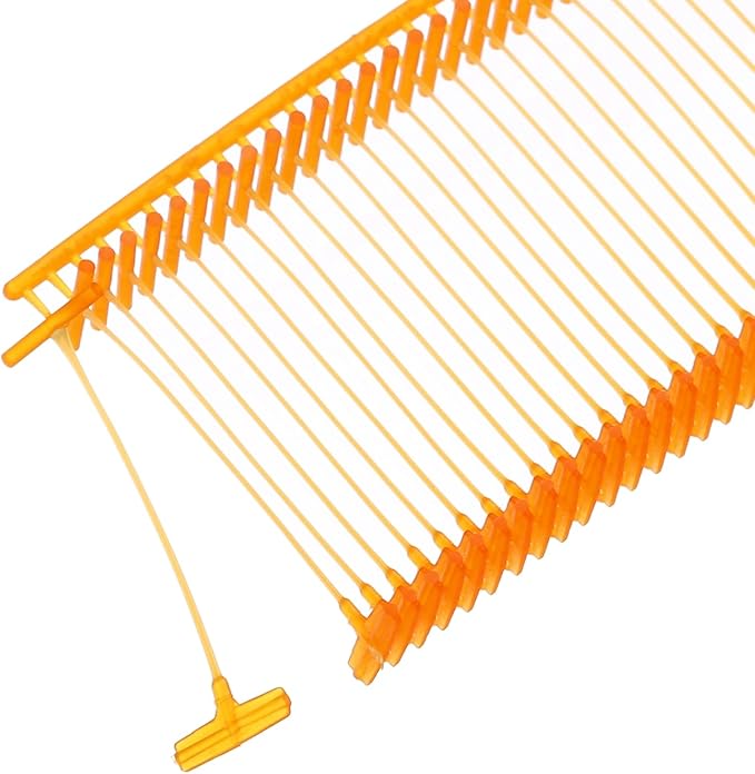MECCANIXITY Standard Tagging Fasteners,Plastic Regular,Standard Label Gun Price Tagging Barbs for Garment Price Tag Label Tagging Barbs 25mm/1 Inch,Pack of 1000 Orange