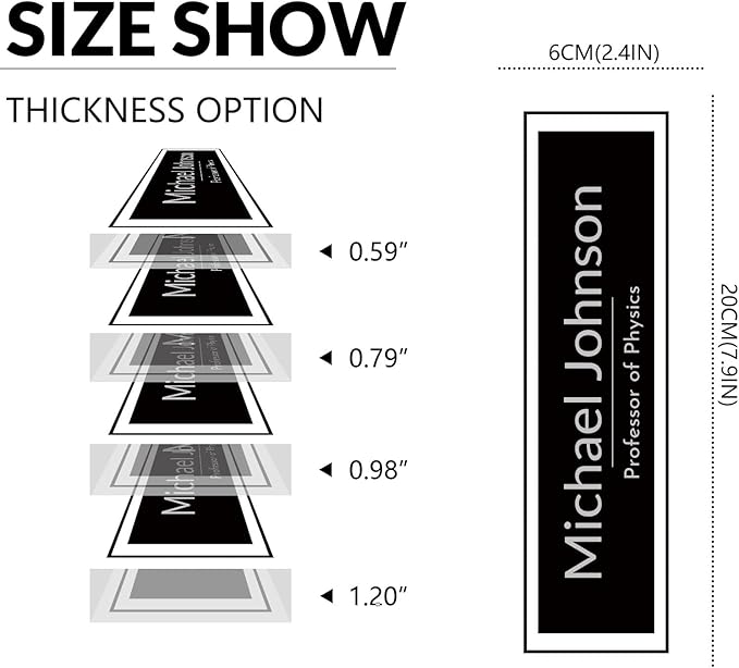 Desk Name Plate Personalized, Custom Name Plate for Desk, Acrylic Desktop Accessories, Office Gift & Decor for Women Men, Teacher Nurse Boss Employee Appreciation Gifts