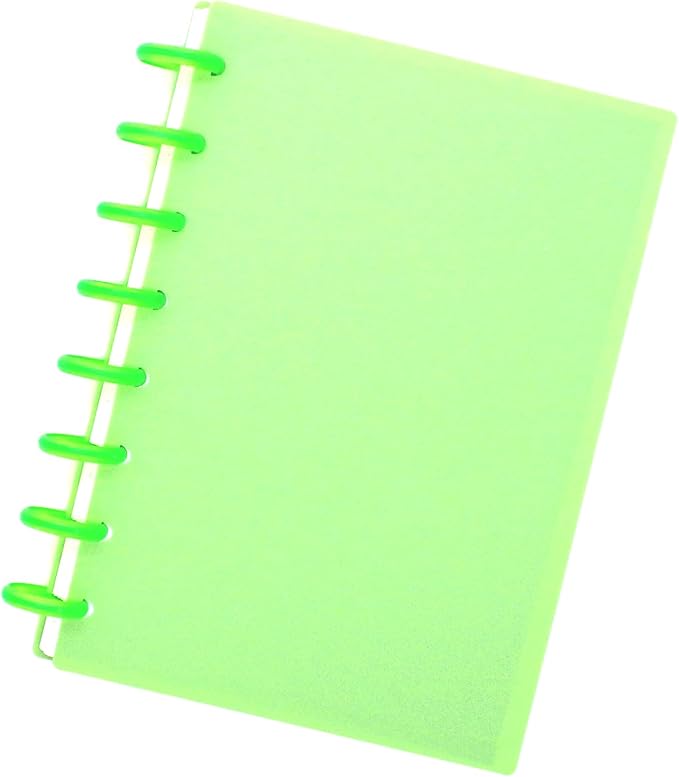 100pcs Discbound Notebook Discs DIY Planner Accessories fits for Tul,Levenger,Arc,Happy Planner,Talia(Transparent Green,1.1inch/28mm)