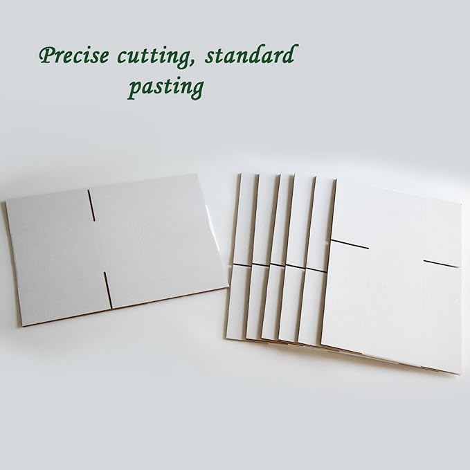 10x7x5 Inches Shipping Boxes Set of 40, White Corrugated Cardboard Box Literature Mailer for Packing Small Business