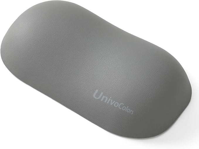 UnivoColors Design-Wave Wrist Rest, Artificial Sheepskin+Memory Foam+Ergonomic+Anti-Slip Gel, Resilience Support During Work and Gaming,Mouse Accessory,Grey