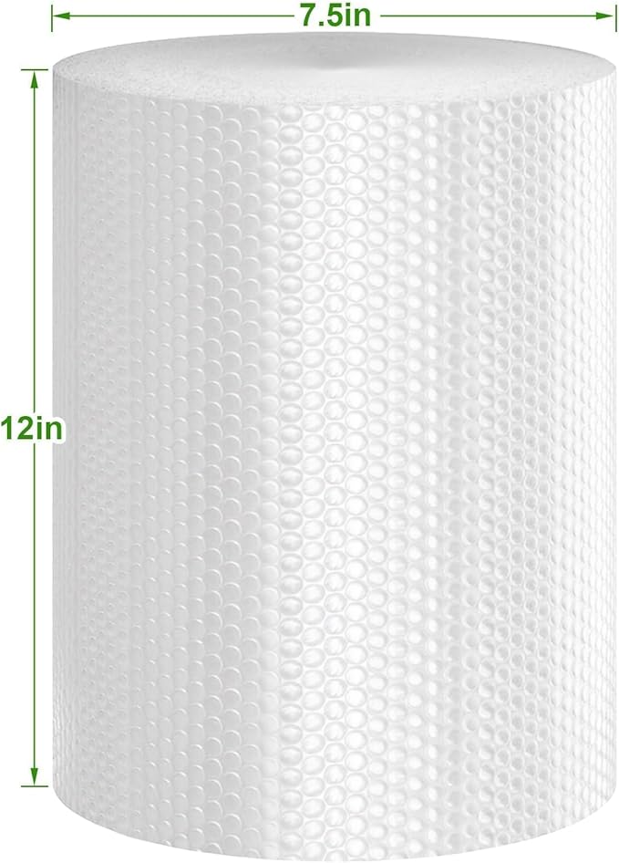 A&A Bubble Packing Wrap Roll 6 Pack, Made in USA, 12 Inch x 72 Feet, Perforated Every 12 Inch, Protective Cushioning for Shipping, Moving and Packing