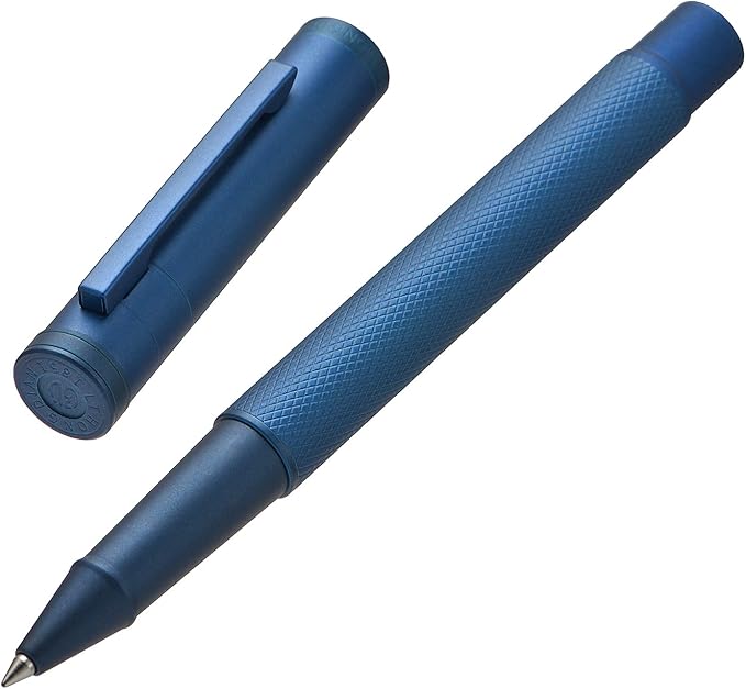 Hongdian Dark Blue Forest Rollerball Pen with Schmidt Black Ink Refill, Classic Design with Metal Case for Business Signature