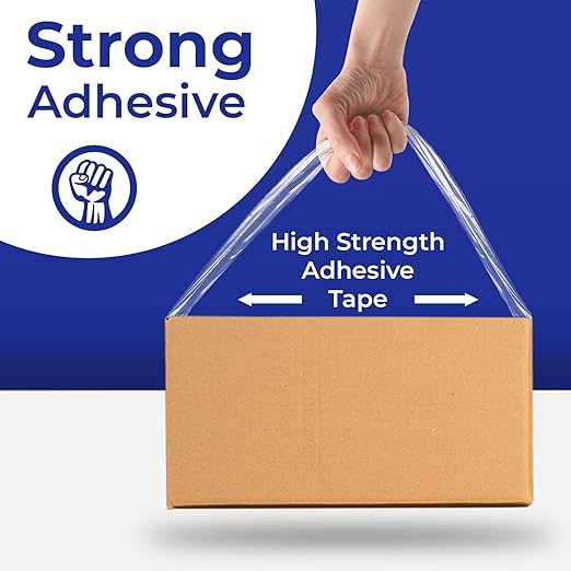 Rosmonde Packaging Tape, 48 Pack, Clear Shipping Tape, 2.7 Mil (68 Micron), 1.88" Wide x 65 Yards, Thick Box Tape, 3" Core, Strong Adhesive Tape for Moving Boxes, Warehouse, Storage & Distribution