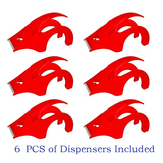 Heavy Duty Packing Tape 36 Rolls with 6 Dispensers, Total 1980Y, Clear, 2.7 mil, 1.88 inch x 55 Yards, Ultra Strong, Refill for Packaging and Shipping