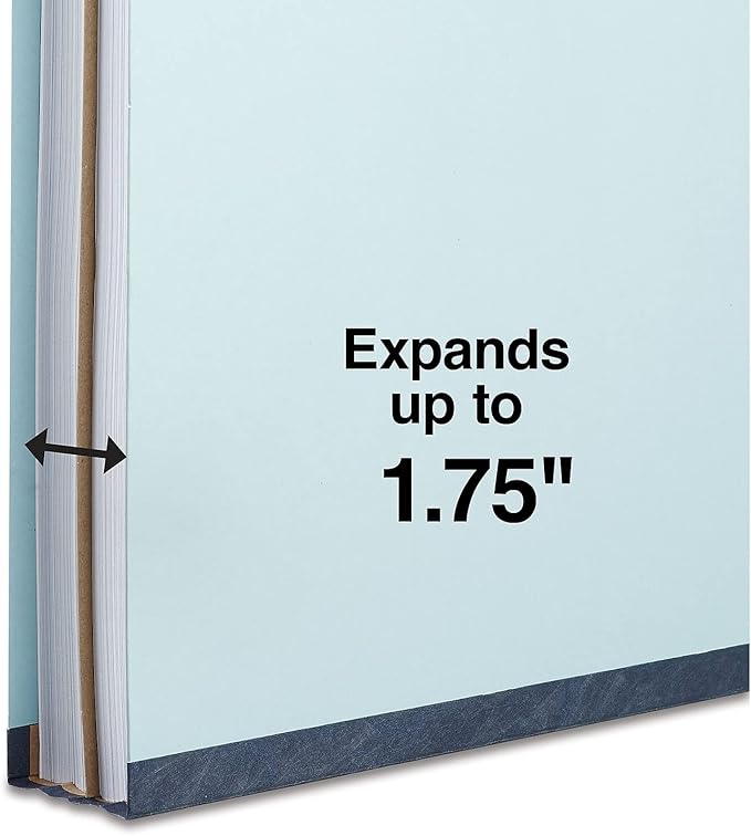Staples Colored Pressboard Classification Folders, Legal, 1 Partition, Light Blue, 20/Pack