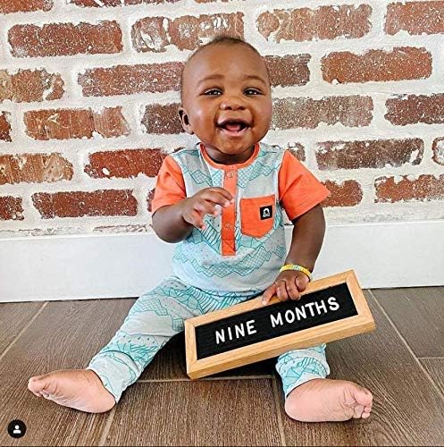 Felt Like Sharing Small Letter Board (Black Felt - 10”x3.5”) – Changeable Message Board with 3 Sets of Felt Board Letters – Statement Wall Sign for Quotes, Home or Holiday Decor In Oak Frame