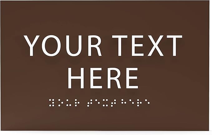 6" X4" Personalized Custom Sign- Tactile Graphics Grade 2 Braille Text | ADA Compliant Wall Mount Plastic Signs For Schools, Offices, Businesses, Apartments & Restaurants