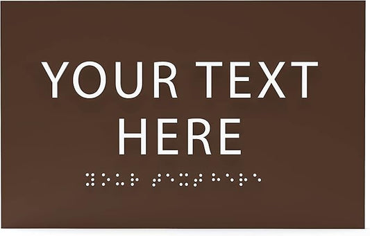 6" X4" Personalized Custom Sign- Tactile Graphics Grade 2 Braille Text | ADA Compliant Wall Mount Plastic Signs For Schools, Offices, Businesses, Apartments & Restaurants