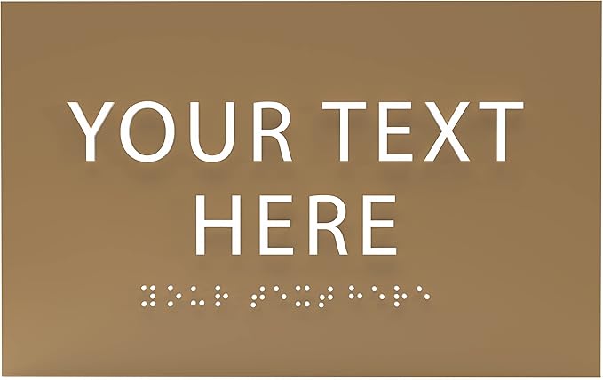 6" X4" Personalized Custom Sign- Tactile Graphics Grade 2 Braille Text | ADA Compliant Wall Mount Plastic Signs For Schools, Offices, Businesses, Apartments & Restaurants