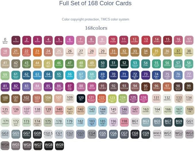 168-Color Dual-Tip Alcohol Markers Set with Shoulder Bag - Alcohol-Based Art Markers for Coloring, Drawing & Sketching -Gift for Kids, Teens, Artists